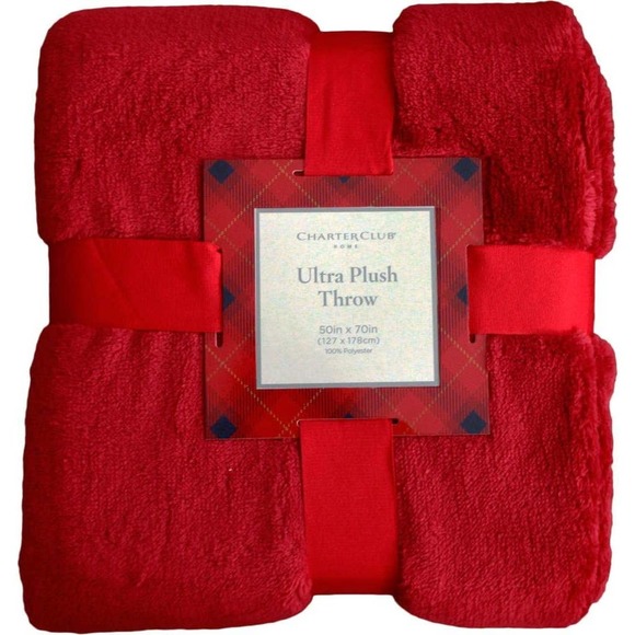 Charter Club Other - Charter Club Home Ultra Plush Throw Red 50 x 70 NEW